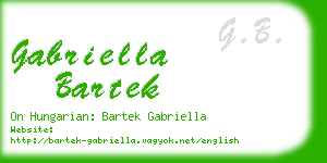 gabriella bartek business card